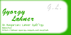 gyorgy lahner business card